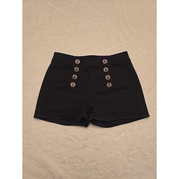 Express Sailor High-waistedShorts for Women Size 4 Black Nautical - Picture 1 of 10